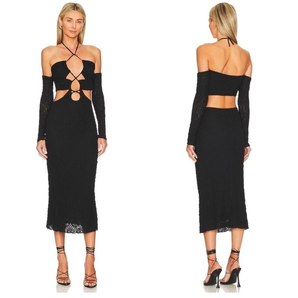 Tularosa Mackie midi dress black